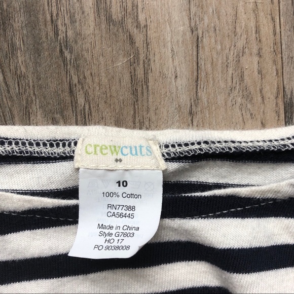 J Crew Kids Sz. 10 Crew Cuts STRIPPED TOP - Picture 3 of 3